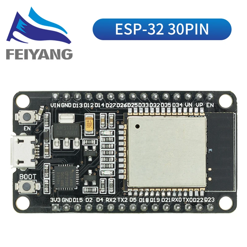 CP2102 WROOM ESP32 Development Board 30Pin/38Pin Micro/Type-C USB WiFi+Bluetooth Ultra-Low Power Consumption Dual Core CPU