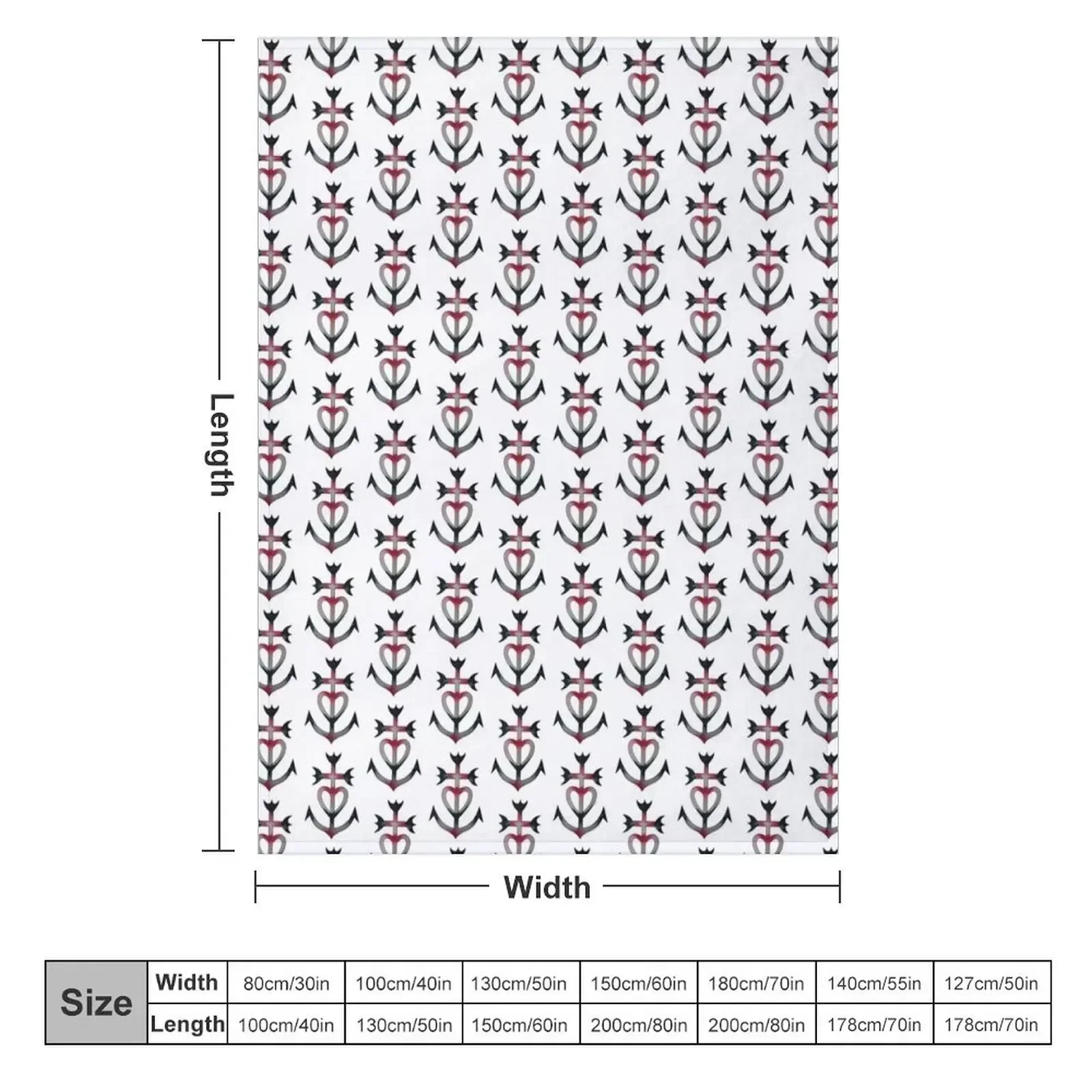 Camargue cross means: faith, hope and charity. Throw Blanket Decorative Sofa Soft Big Sofa Throw Custom Plush anime Blankets