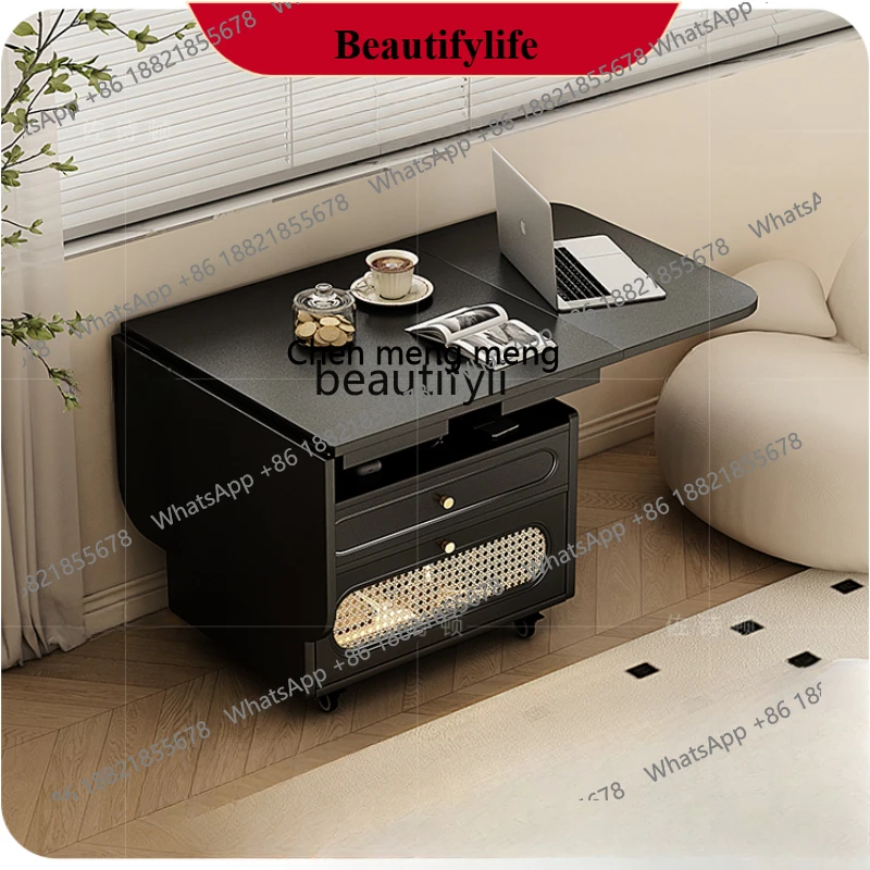 X  Foldable Lifting Coffee Table Dual-Purpose in One Mobile Stone Plate Creative Small Apartment Living Room High-End Affordable