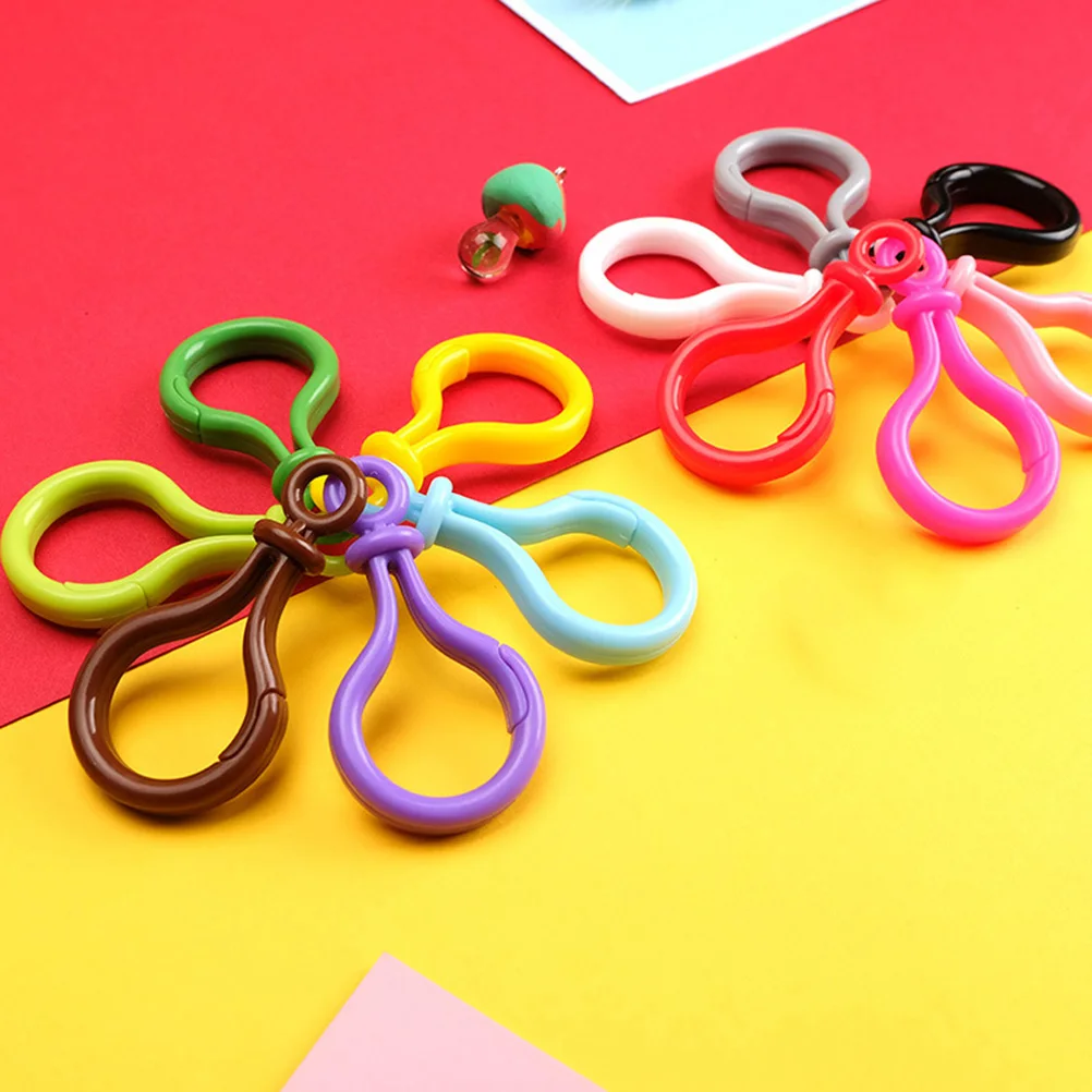 

50Pcs Keychain Charms Creative Acrylic Clasps for Bag Phone Car Key Decoration DIY Accessories Pendant Gift Plastic Clasps