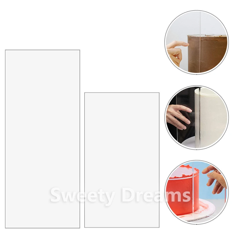 

Acrylic Cake Cream Scraper Transparent Acrylic Place Card Blank Seating Cards Rectangular Baking Smoother Cake Decorating Tools