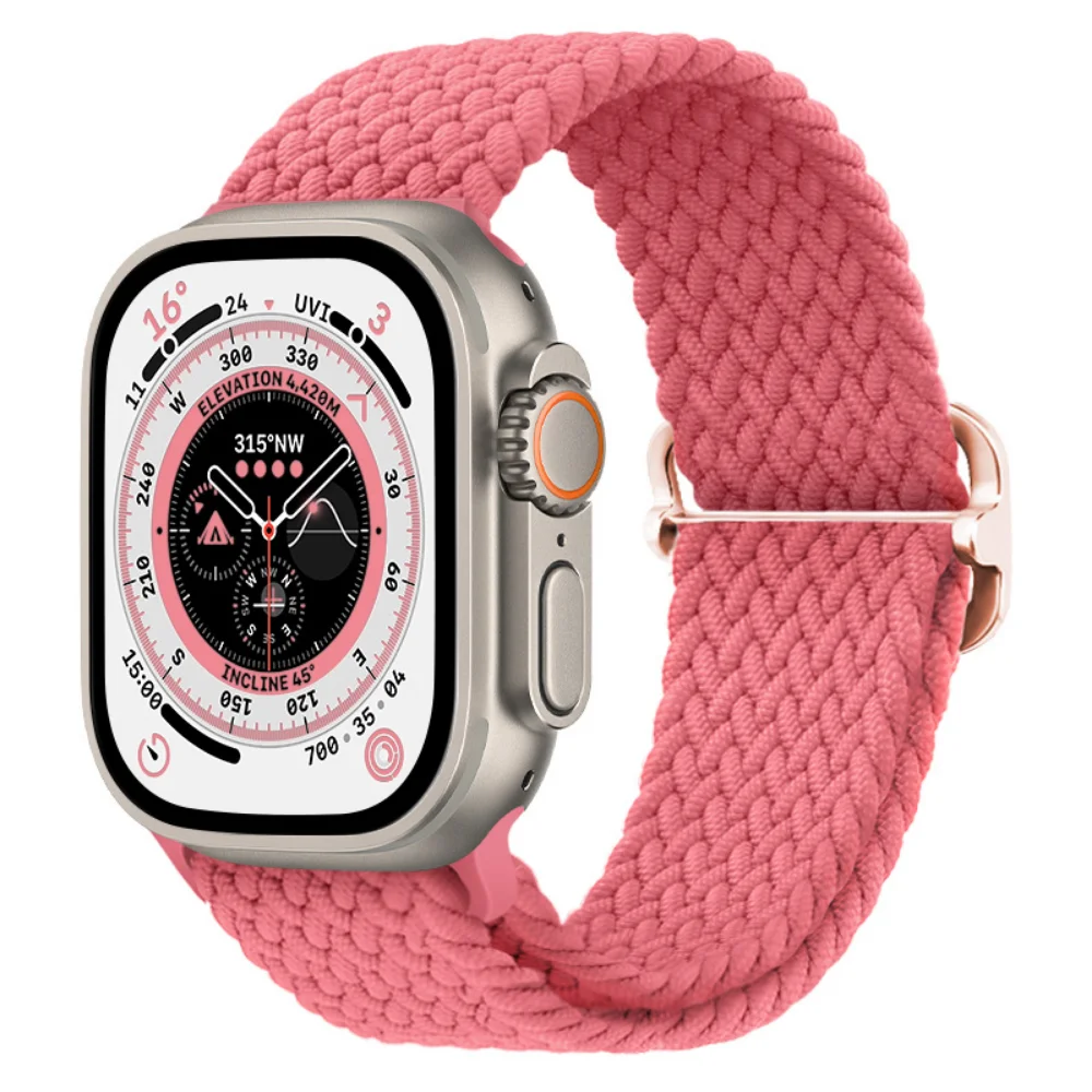Nylon Strap For Apple Watch 12 11 10 9 8 7 46mm 42mm Adjustable Wristband iWatch Ultra4-3-2-1 49mm 6 5 4 SE 45mm 41mm 44mm Belt