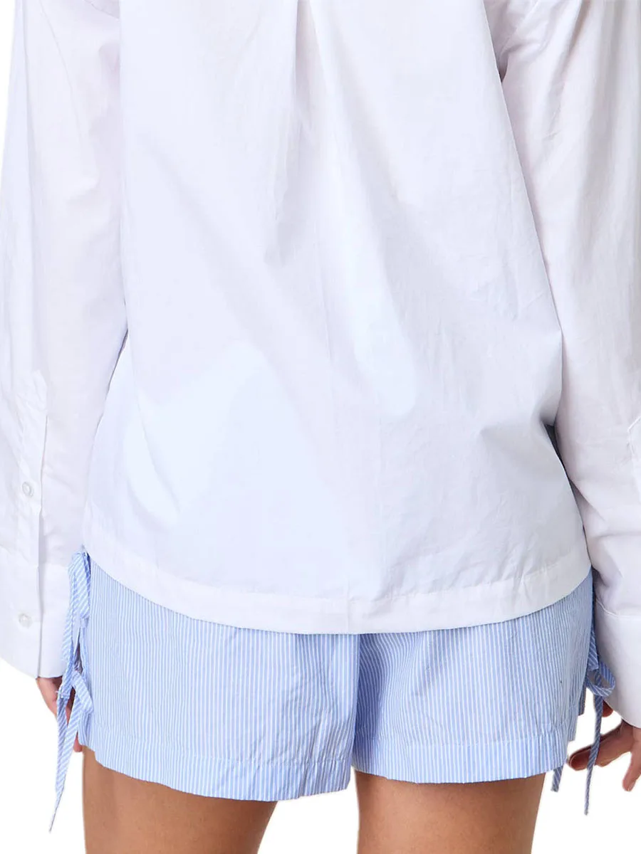 Women's Summer Casual Shorts with Pockets Striped Pattern Tie-up Bows Elastic Waist Loose Wide Leg Shorts Y2k Club Streetwear