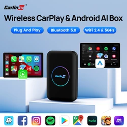 CarlinKit Wireless Carplay Android Auto Adapter 3 + 32G Android 10 Wireless Car TV Box connessione rapida Wifi 2.4 e 5G AI Box per IPTV