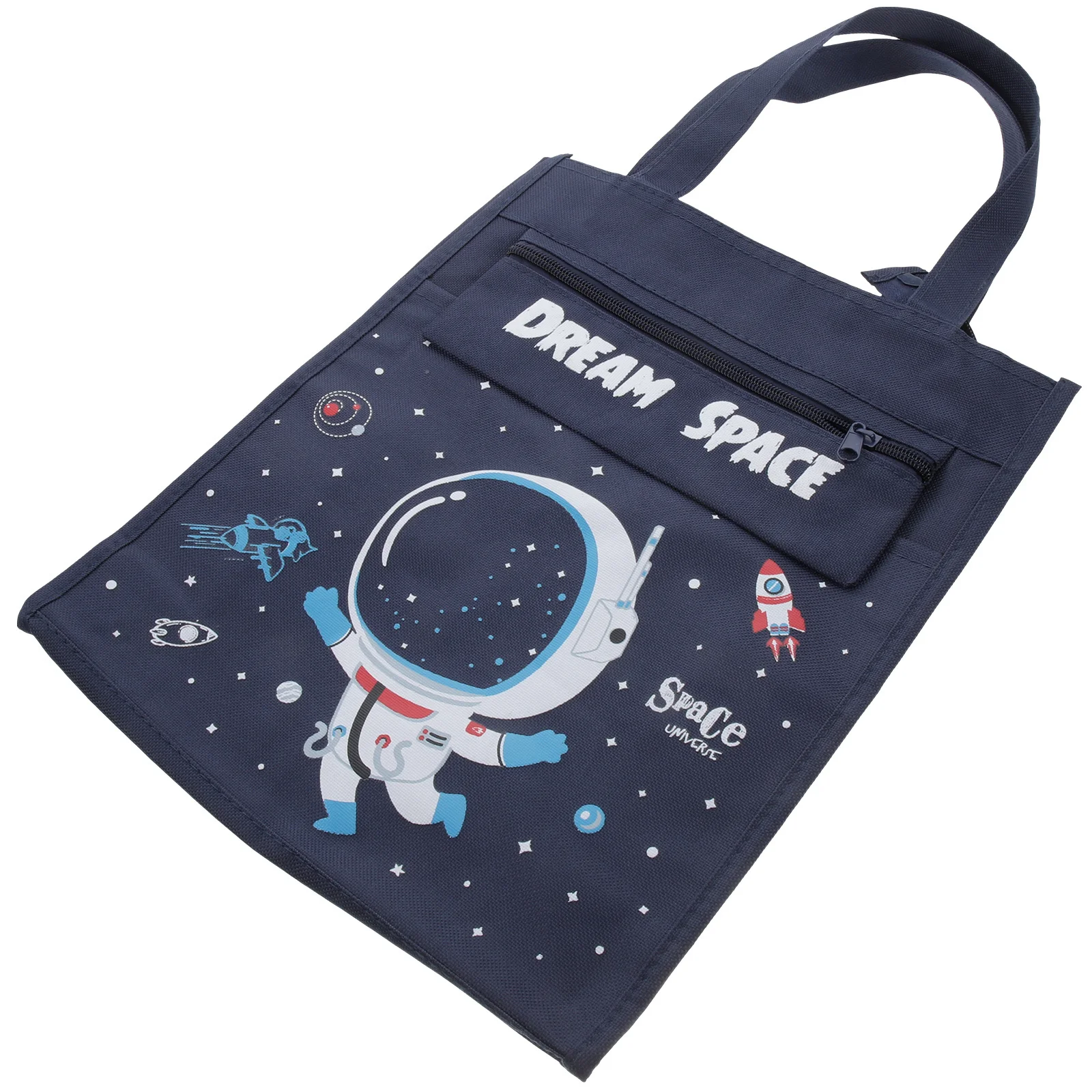 

Students Textbook Bag Handheld Large Capacity Cartoon Tote Bag School Stationery File Organizer Travel Tote