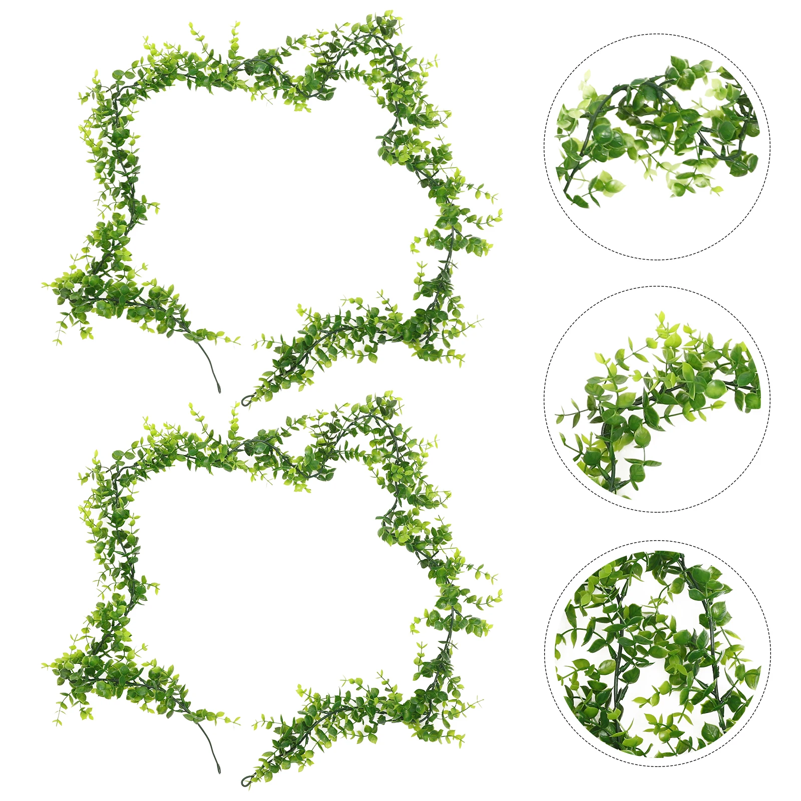 

2pcs Artificial Plants Eucalyptus Vine Hanging Decorative Rattan Home Balcony Office Party Christmas Simulation