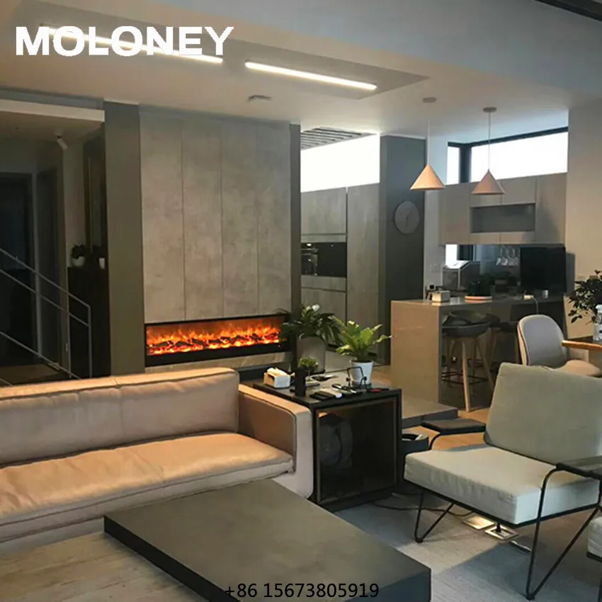Customized Wall Hanging Indoor  Electric Flat Panel Electric Fireplace