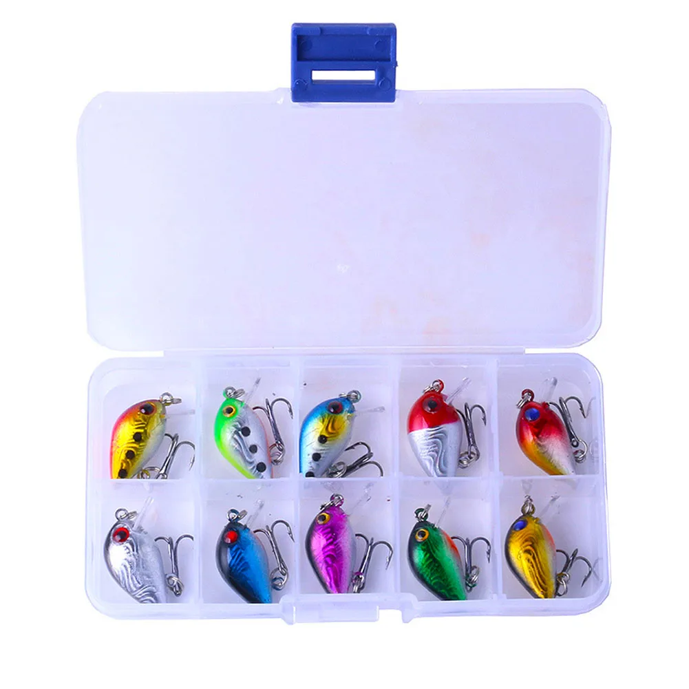 

10 шт., миниатюрные рыболовные приманки