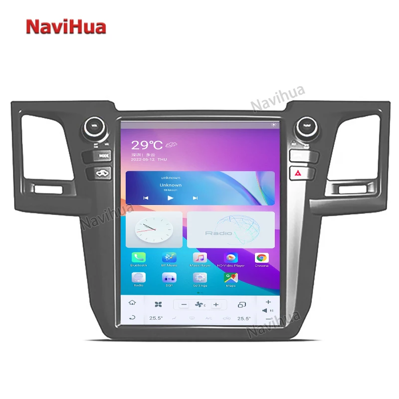 

Vertical Screen 12.1 Inch Android Car Stereo Car Radio DVD Player for Tesla Style Toyota Fortuner 2012 2013 2014 2015