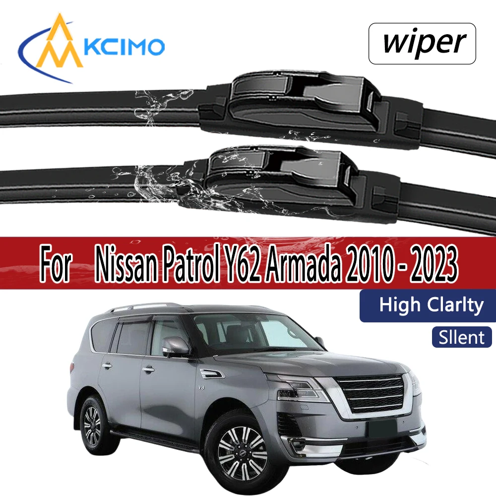 Für Nissan Patrol Y62 Armada 2010 - 2023 Frontscheibenwischerblätter 2 Stück Windschutzscheiben-Fenster-Zubehör