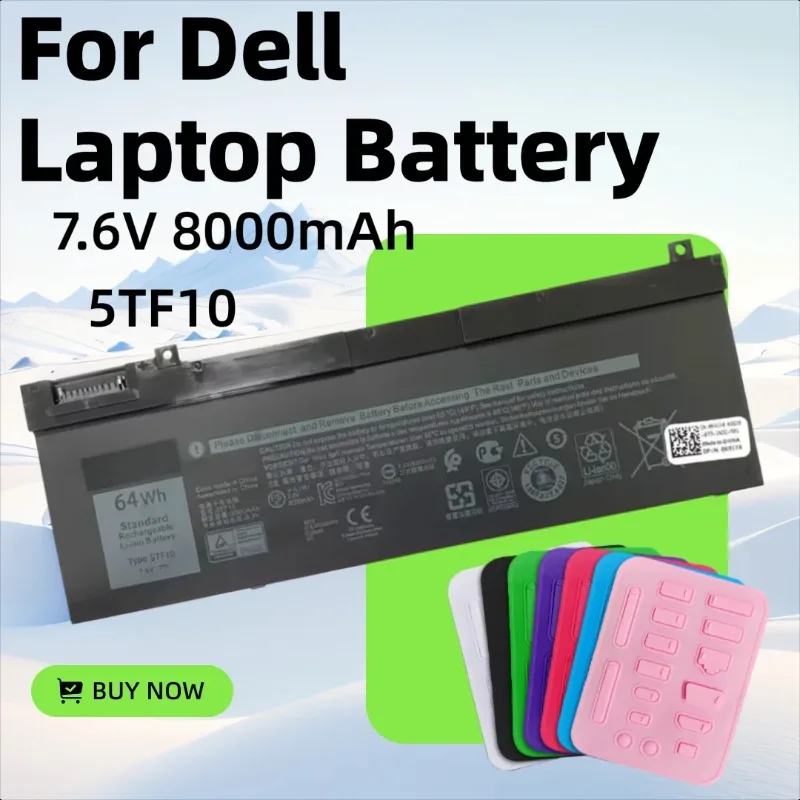 

5TF10 7,6 В 64 Втч 8000 мАч для Dell Precision 7330 7530 7740 NYFJH 5TF10 NYFJH 7M0T7 Аккумулятор для ноутбука
