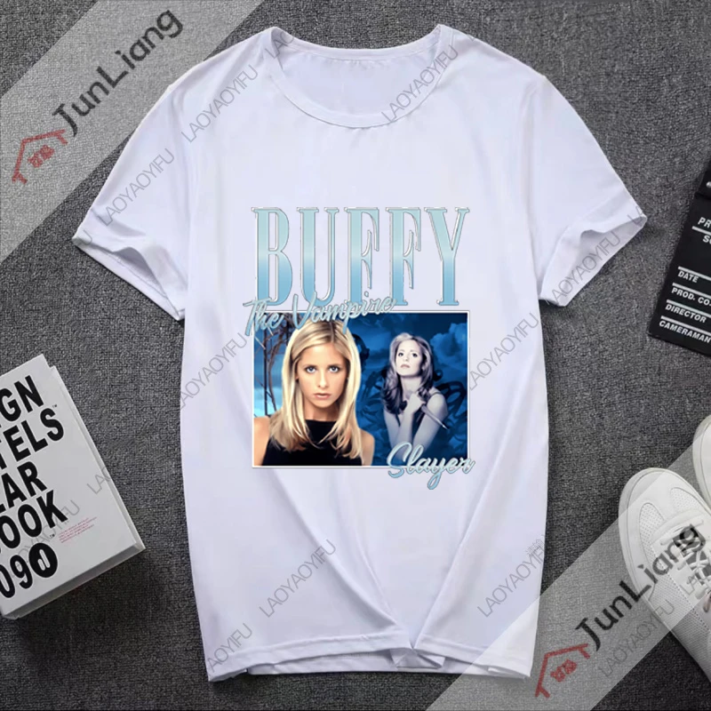 Buffy The Vampire Slayer t-shirt da uomo per uomo abbigliamento Y2k Manga t-shirt da donna Streetwear t-shirt manica corta abbigliamento uomo top