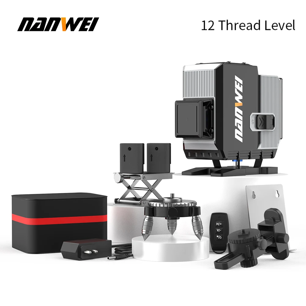 NANWEI  Electric Laser Level 12 Line 16 Line Green Light Wall Sticker High Precision Strong Light Thin Line