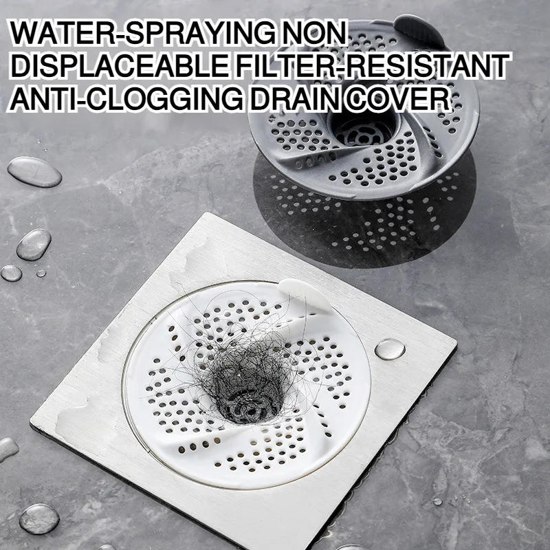 3Pcs/Set Vortex Bath Drain Cover Hair Catcher Anti Clog Bathroom Drain Cover Anti Odor Bathroom/Shower/Floor Drain Coverbathroom