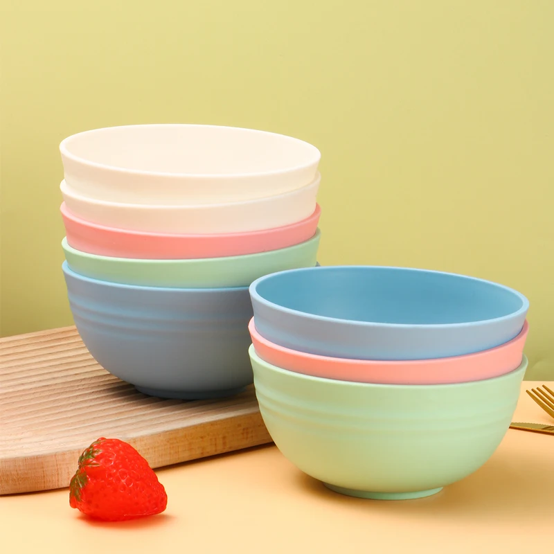 4/8pcs Plastic bowl (reusable) suitable for family kitchen restaurant picnic camping pack food snacks