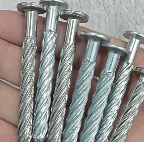 M8 Galvanized Carbon Steel/Stainless Steel Spiral Shank Concrete Nails Anti-loose Twist Masonry Nails for Wall Brick Wood DIY