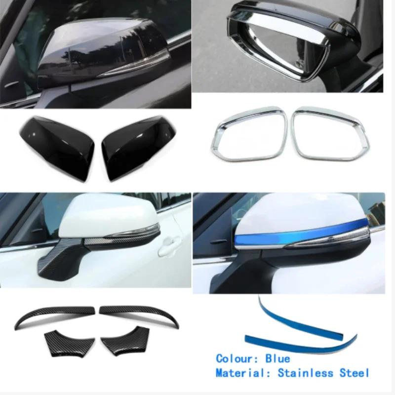 

Car Rearview Side Mirror Decoration Cover Cap Trim Exterior Accessories For Toyota Highlander Kluger 2021-2024