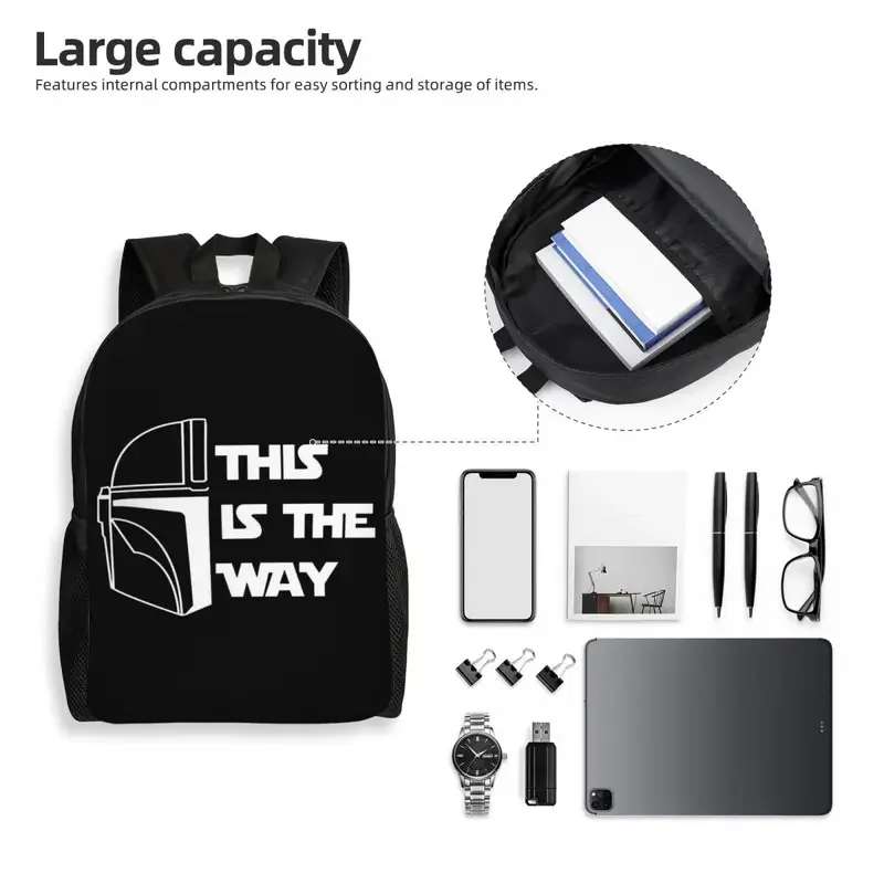 Mandalorianes TV Show Film Travel Backpack Men Women School Laptop Bookbag This Is The Way College Student Daypack Bags