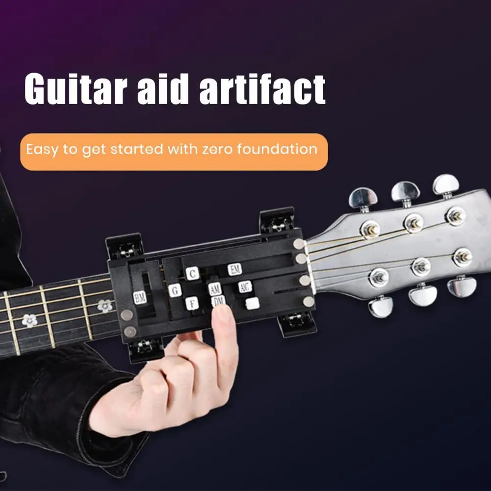 Guitar Chord Aid Guitar Chord Aid One-Touch Chords Presser Guitar Learning Practice Aid Guitars Lovers Beginners Chord Presser