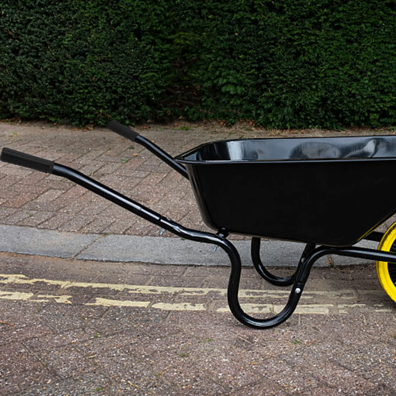 2 Piece Wheelbarrow Handle Cover Set for Round Tube Mounting Supports Consistent Control During Transport Tasks