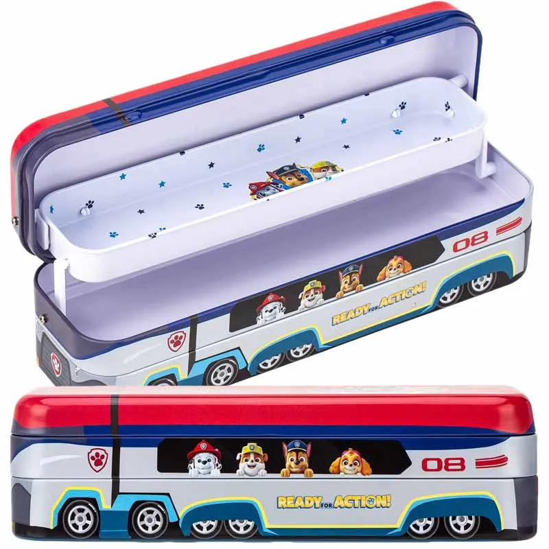 

Пенал-автомобиль 3D «Щенячий патруль», аниме-мультфильм, школьный пенал для детей, большой вместительный пенал для мальчиков, подарки