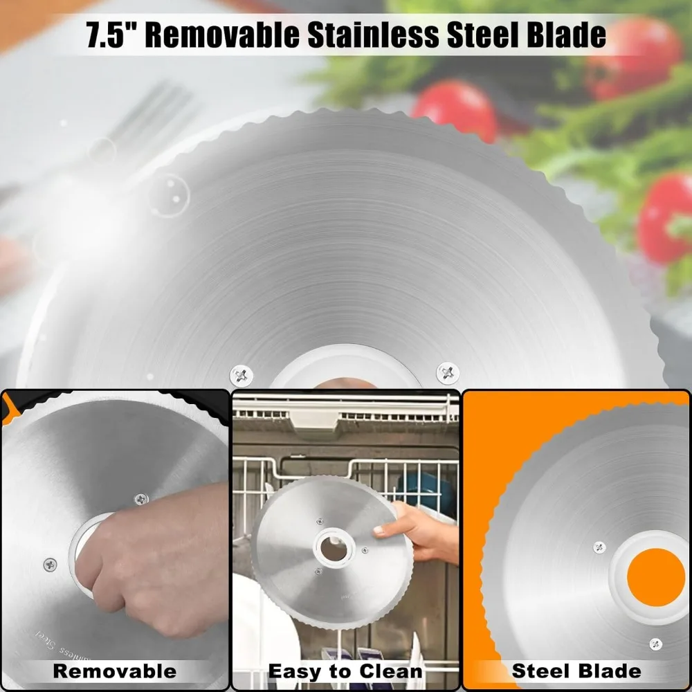 เครื่องตัดเนื้อไฟฟ้า 200W สําหรับใช้ในบ้าน, เครื่องตัดอาหารเดลี่, เครื่องตัดเนื้อ, เครื่องล้างจานปลอดภัย, ใบมีดแบบถอดได้และอาหาร