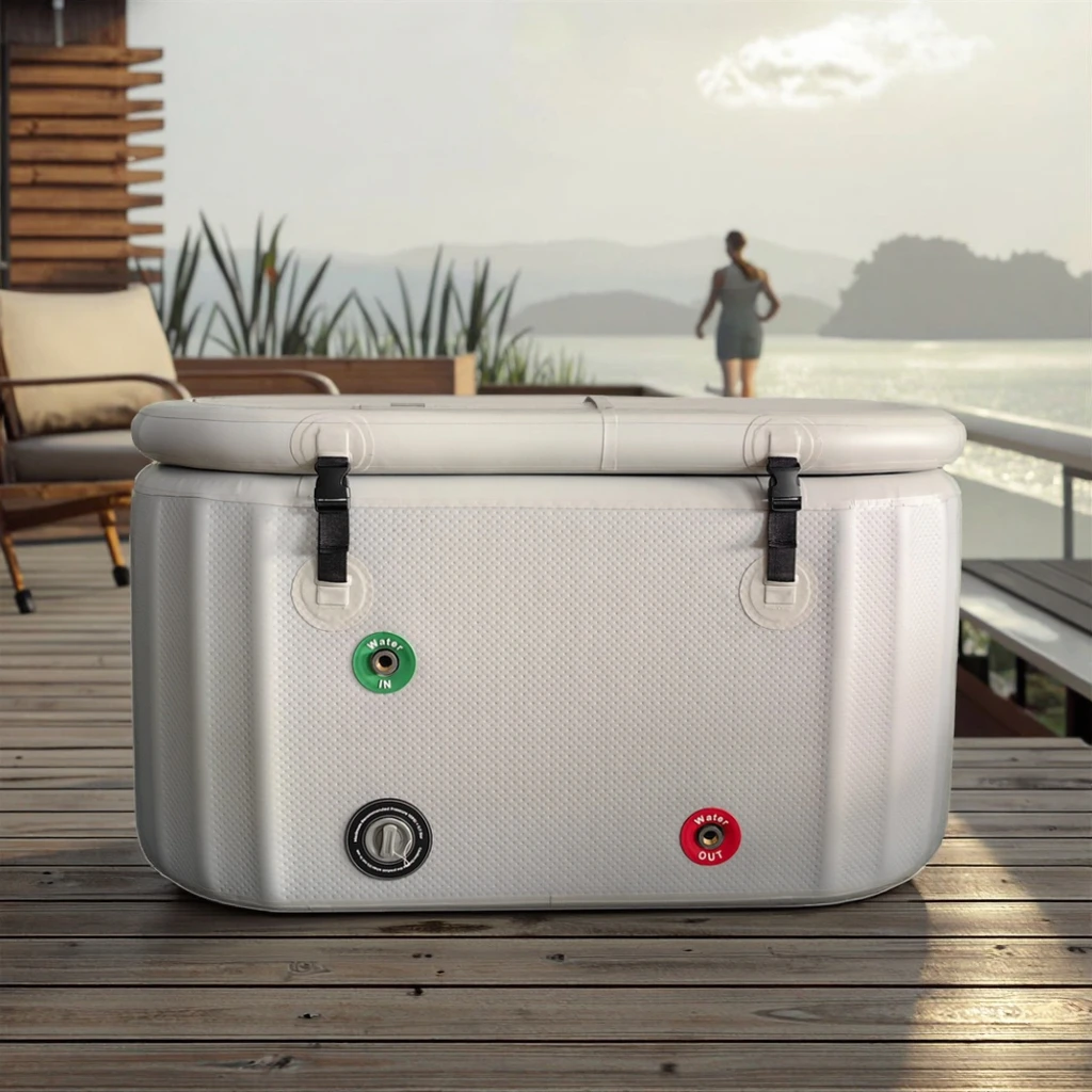 

Luxury Ice Cooler Barrel Bathtub Inflatable Cold Plunge Therapy Ice Bath Tub With Water Chiller And Filter