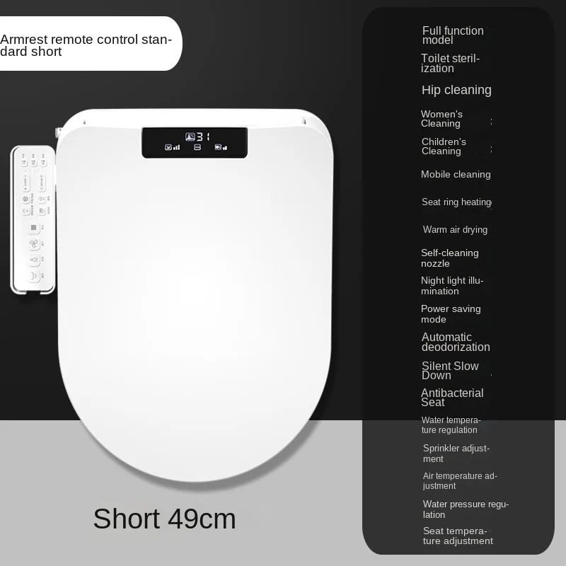 Automatische bidetstoel met verwarmingsfunctie Universele U-vorm D-vorm slimme toiletbril - afbeelding 1