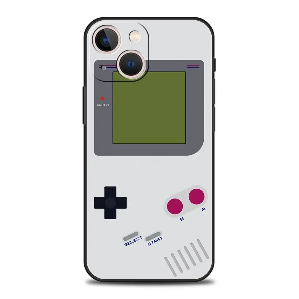 Vintage Tape Camera Gameboy Phone Case For iPhone Apple16 15 14 13 12 11 Pro Max Mini  Plus XR XS X  Black Cover