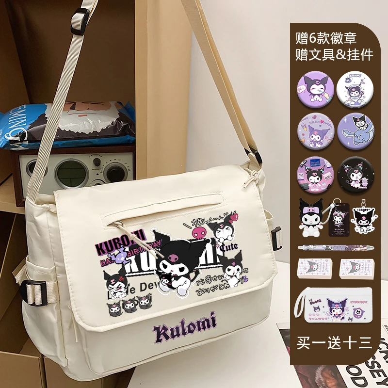 2025 new Sanrio Kawai Coulomi bag travel single shoulder bag fashion school canvas messenger bag for young students