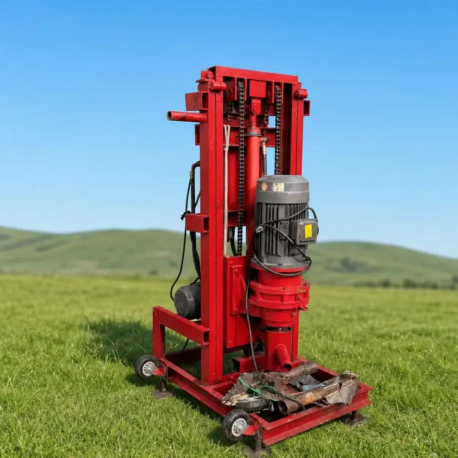 Customized Water Well Drilling Rig 100m Drilling Depth User Friendly Hydraulic Drive Portable Model Drilling Machine