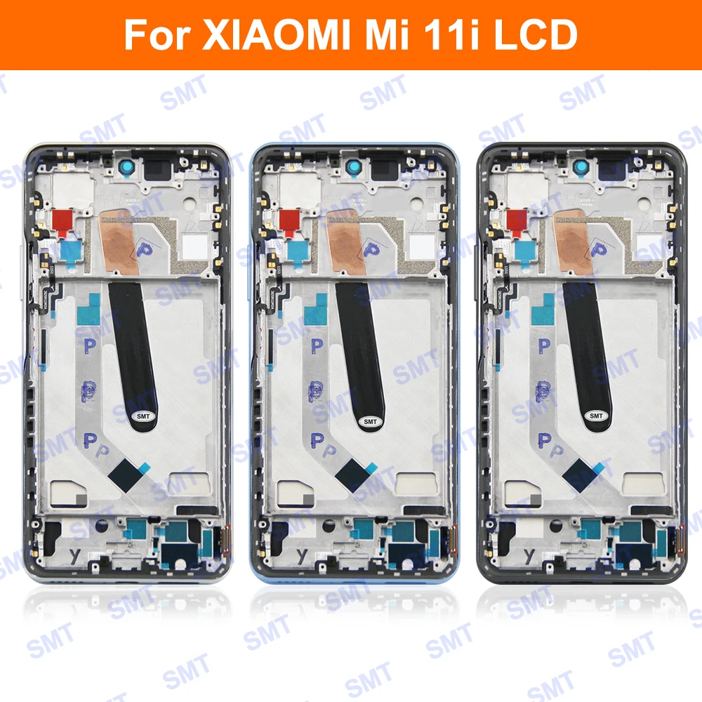 100% Tested Screen For Xiaomi Mi 11i M2012K11G LCD Display Touch Screen Digitizer Panel Assembly For Xiaomi Mi11i Lcd with frame