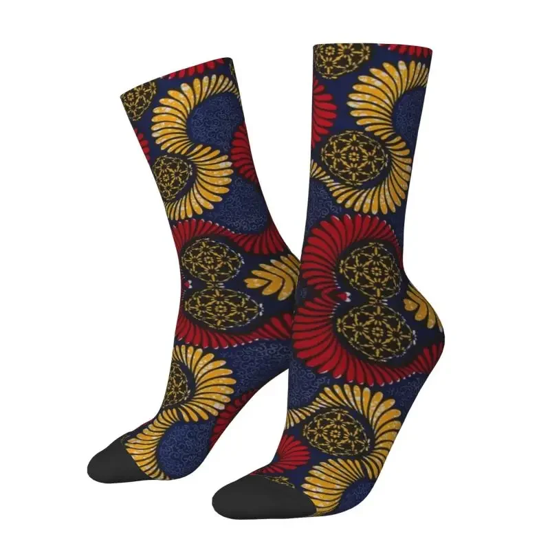 

Fashion Ankara African Pattern Socks Men Women Male Hip Hop Non-Slip Funny Traditional Africa Ethnic Art Football Sports Socks