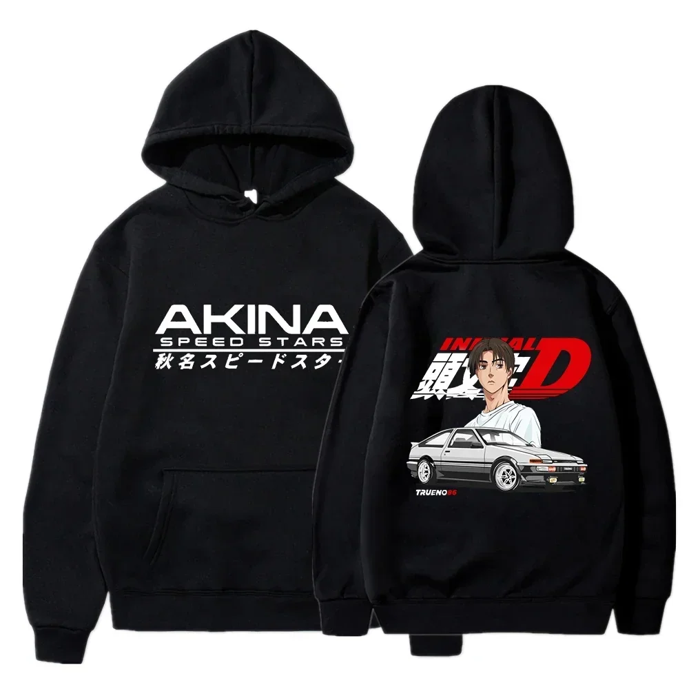 Japanese Anime Initial D Hoodies For Men And Women Hooded Sweatshirts AE86 graphic Sweatshirt Harajuku Hip Hop90s Classic Simple