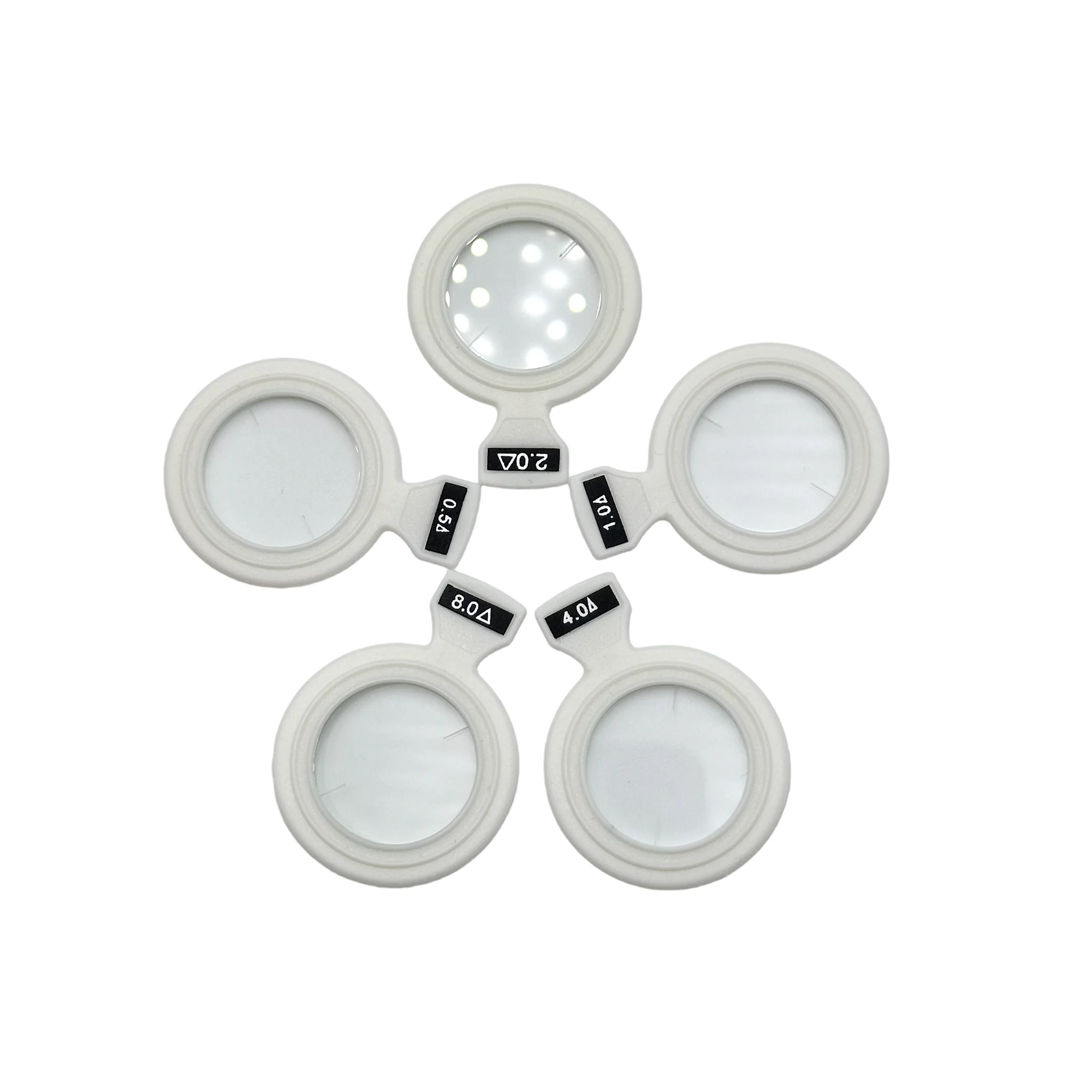 1 Piece Optical Prism Lens Trial Lens for Trial Lens Set Plastic Rim DIA 38mm Ophthalmic Eye Test Lens Single Piece