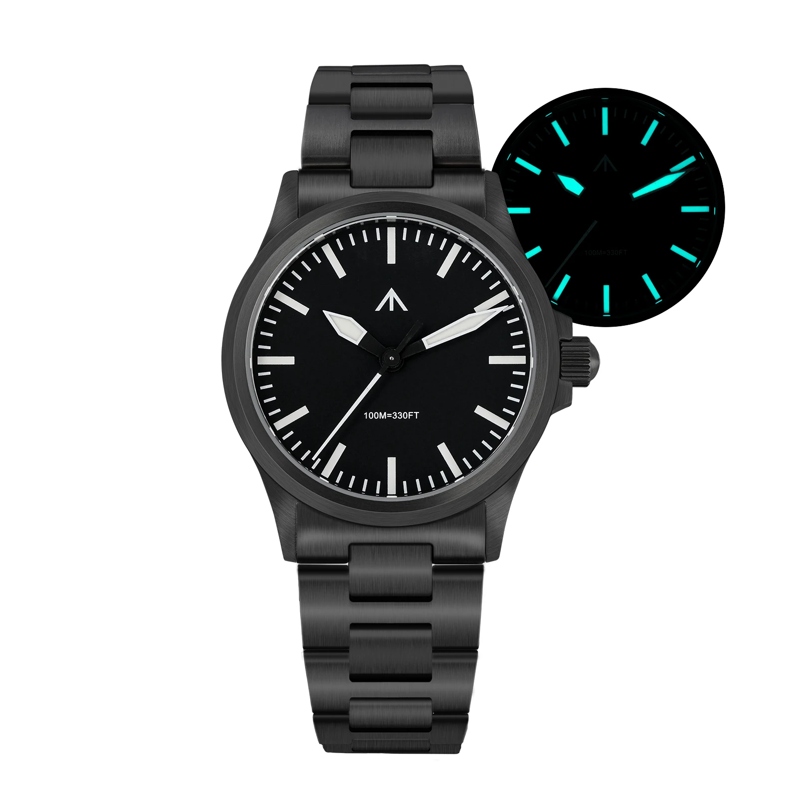 MILITADO ML18 36mm PVD Watch VH31 Sweep second Quartz Movement 316L Steel Sapphire BGW9 Lume 100M Waterproof Men's Wristwatch