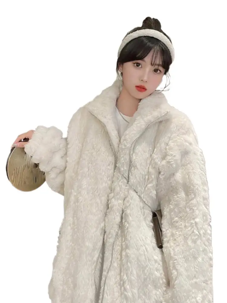 2025 ملابس نسائية معطف سميك وفضفاض من الفرو الصناعي شتاء جديد 1130 #1