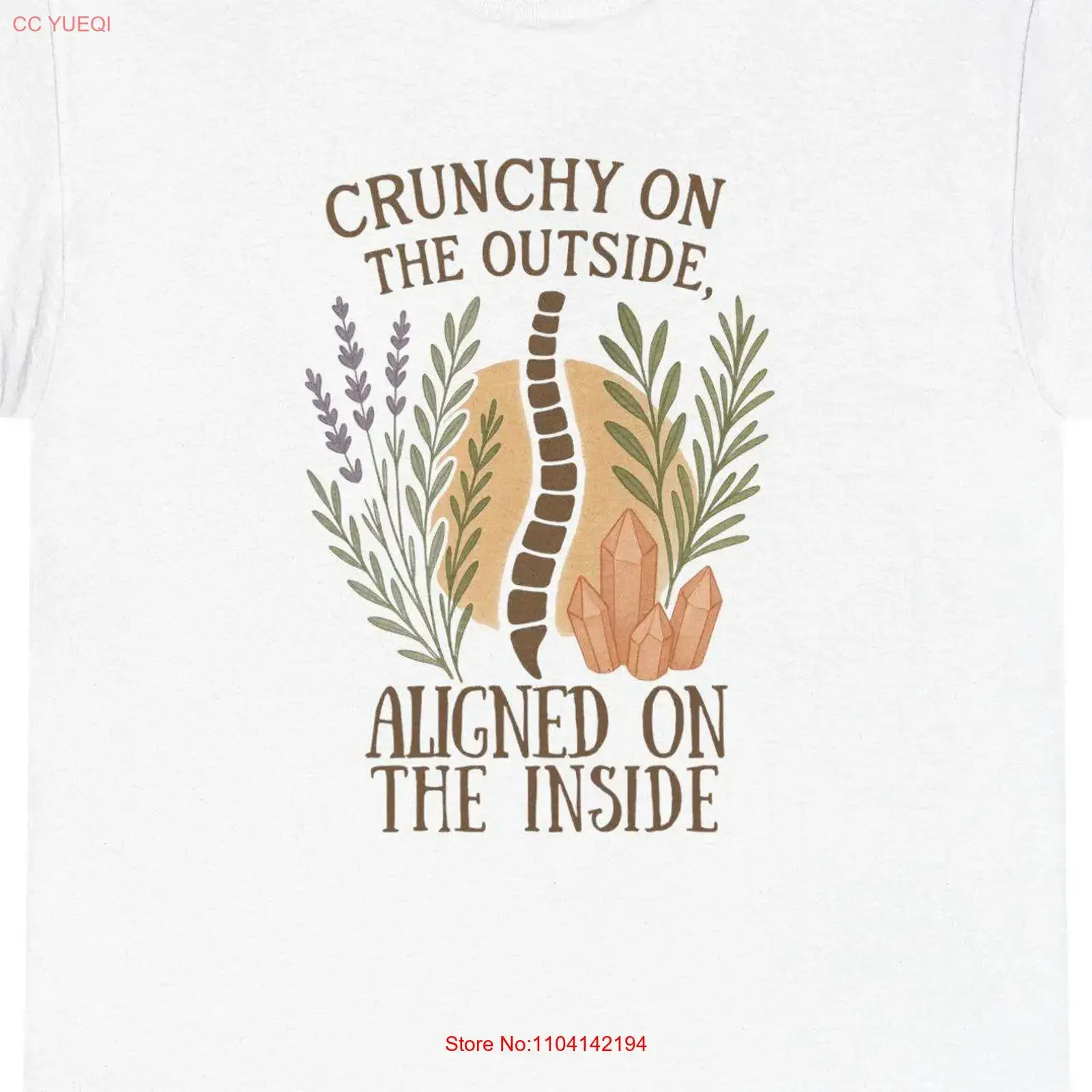 Crunchy on the Inside Aligned Outside T Shirt Holistic Living Spiritual Wellness Mom Mind Body Soul Vibes vintage Washed