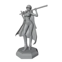 Figura miniatura de resina 1/24 – Guerrera sin montar y sin pintar