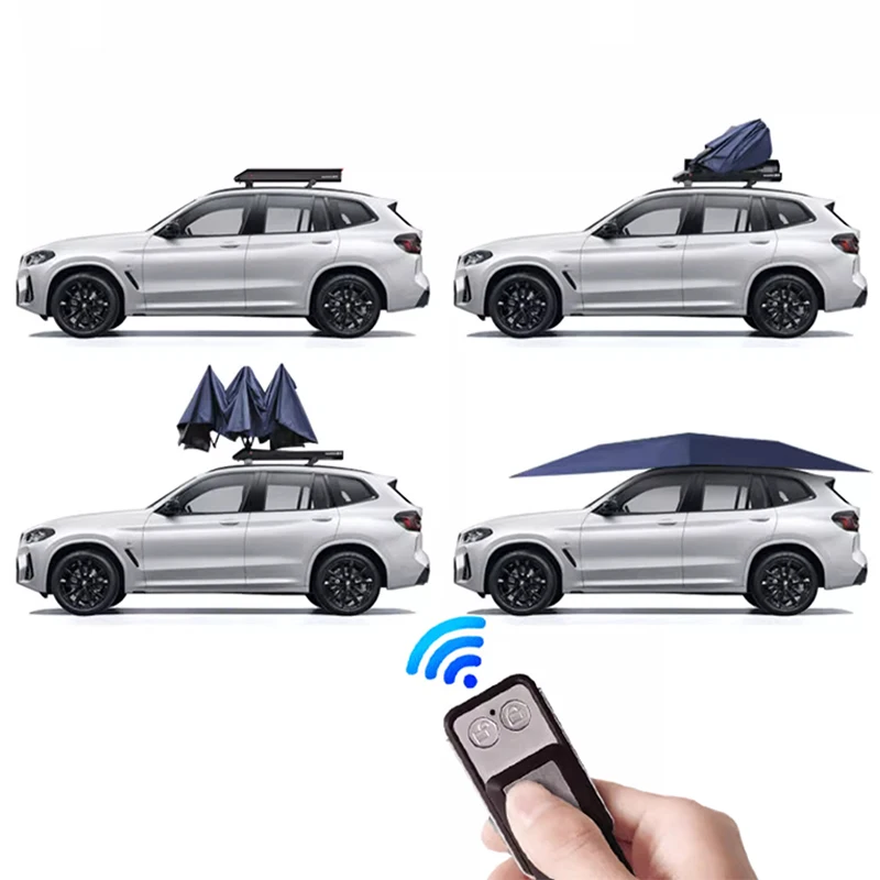 

Солнцезащитный козырек на крыше автомобиля, защита от ультрафиолета, водонепроницаемый автоматический уличный парковочный зонт для автомобиля, солнцезащитный козырек с кронштейном
