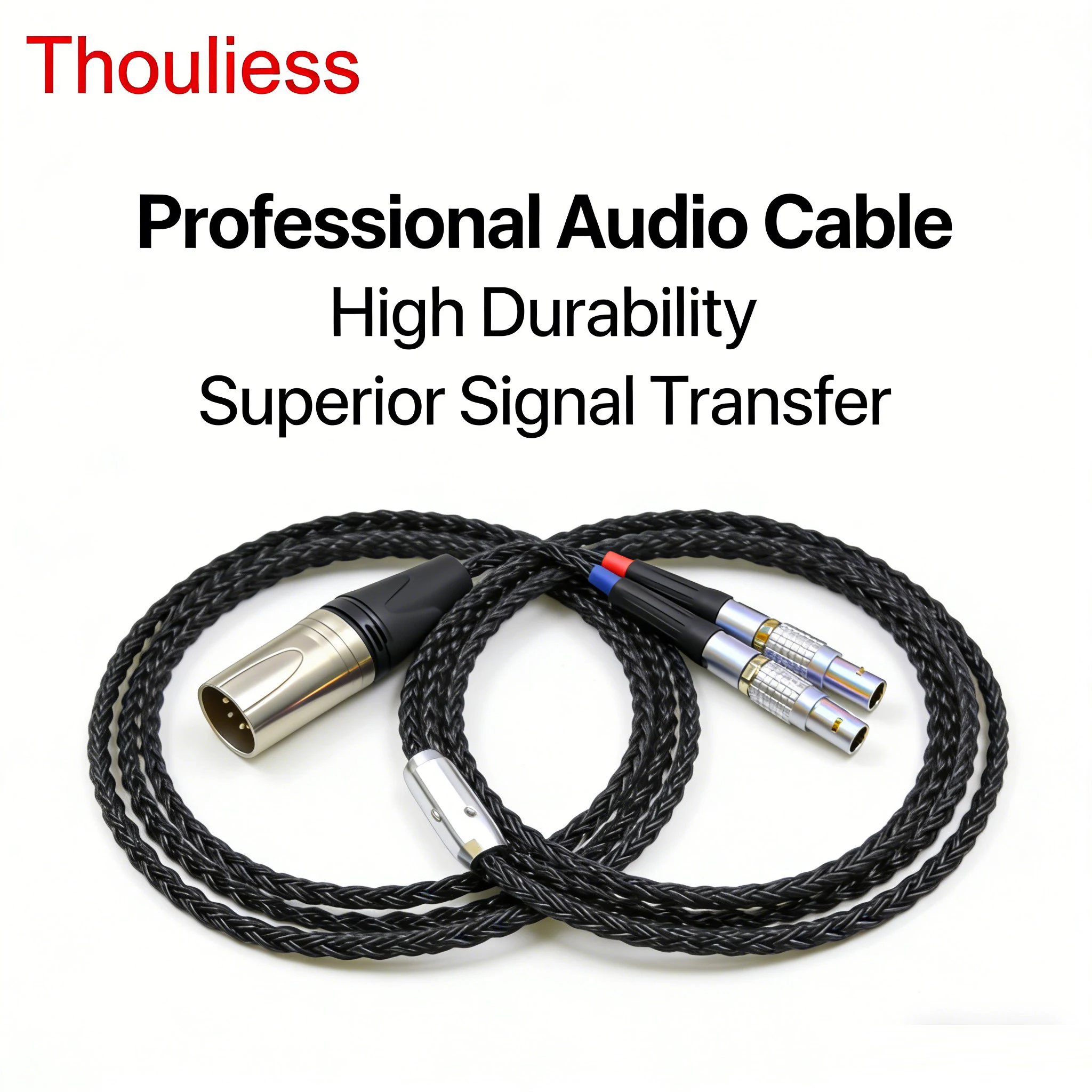 

HIFI 16 Core For Focal Utopia ELEAR 4Pin XLR 2.5MM/4.4MM Balance Silver Plated Headphone Upgrade Cable