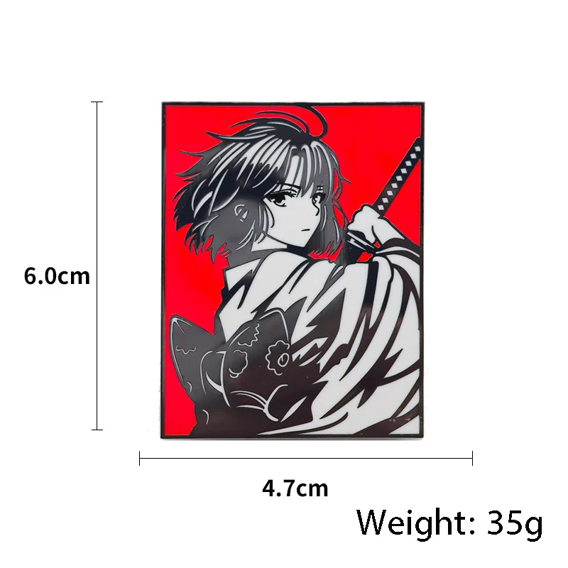 Classic Anime Movie Ryougi Shiki Enamel Pin Women's Brooches Lapel Pins for Backpack Briefcase Badges on  Clothes Jewelry