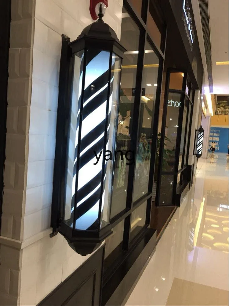 LXL Hair Turning Decoration Outdoor Wall-Mounted Colorful Glass Hair Salon Logo Watertight Caisson