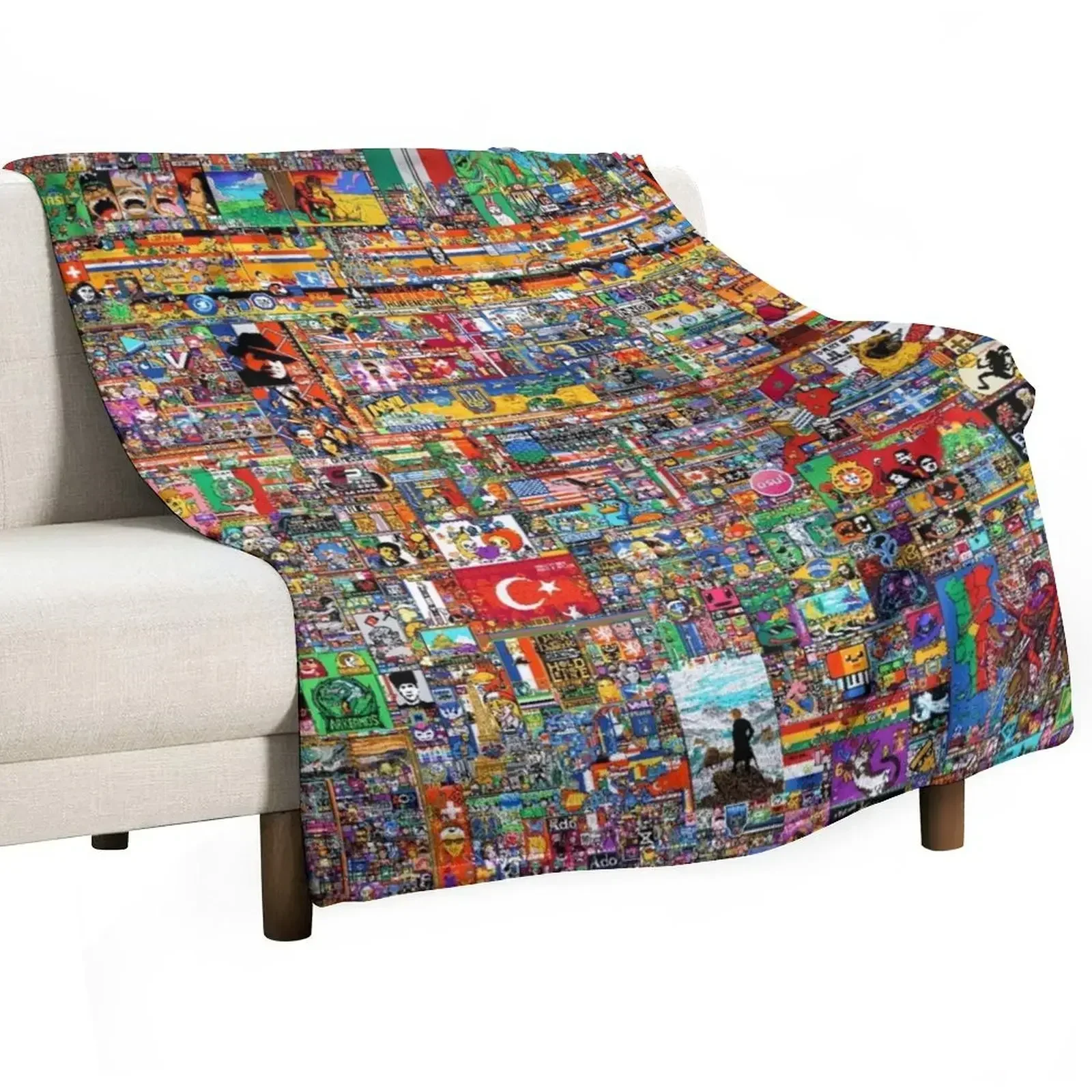 

Reddit Place 2023 Merch, Reddit r/place 2023, r/place 20223, Merch, Poster Throw Blanket Sofa Quilt heavy to sleep Blankets