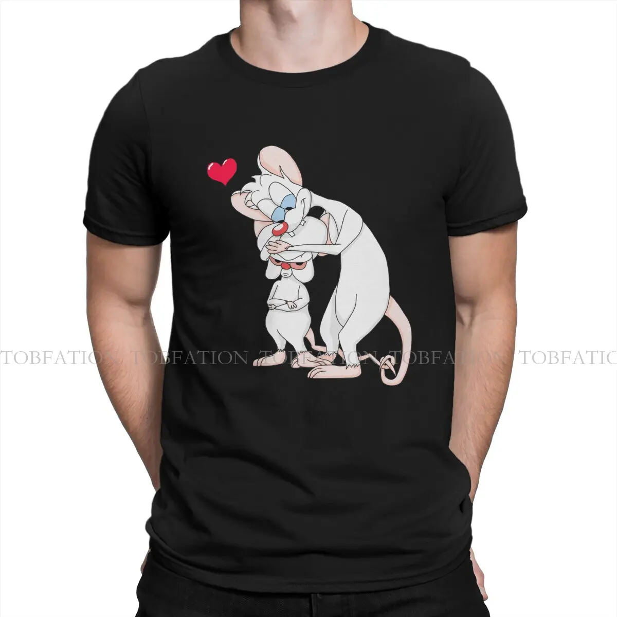 Wallpaper Pinky and the Brain TV Tshirt Top Cotton Large Ofertas Men\'s Streetwear Graphic Men T shirt