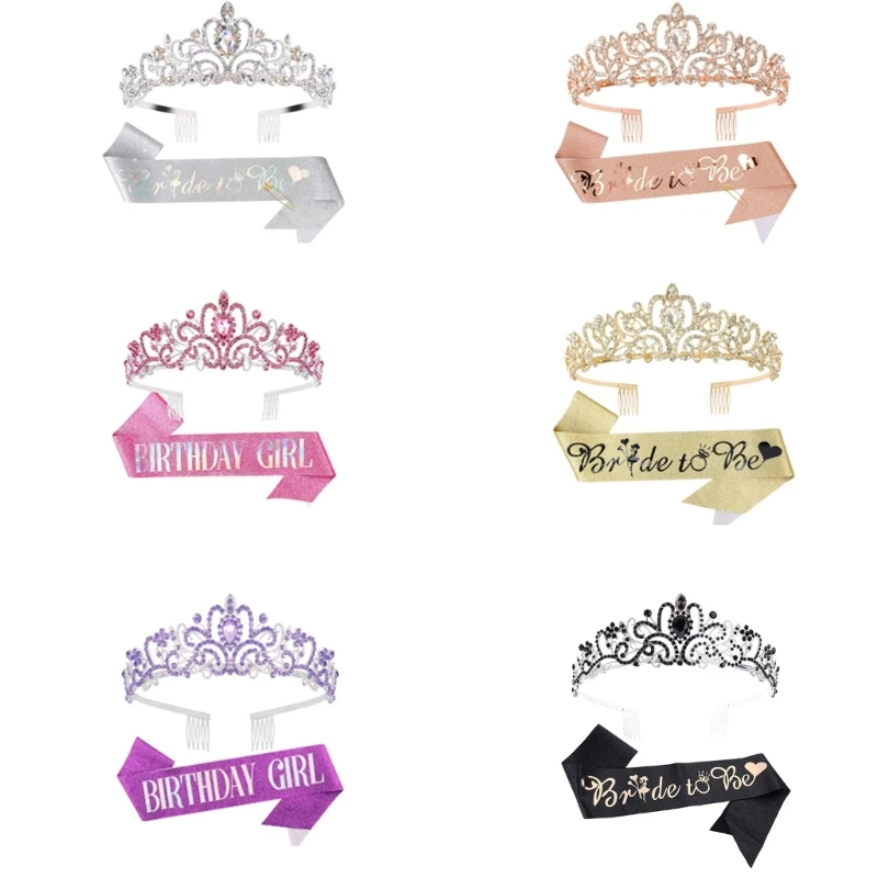 Y1UB Bachelorette Party Bridal Sash Bridal Shower Gift Supplies for Hen Do