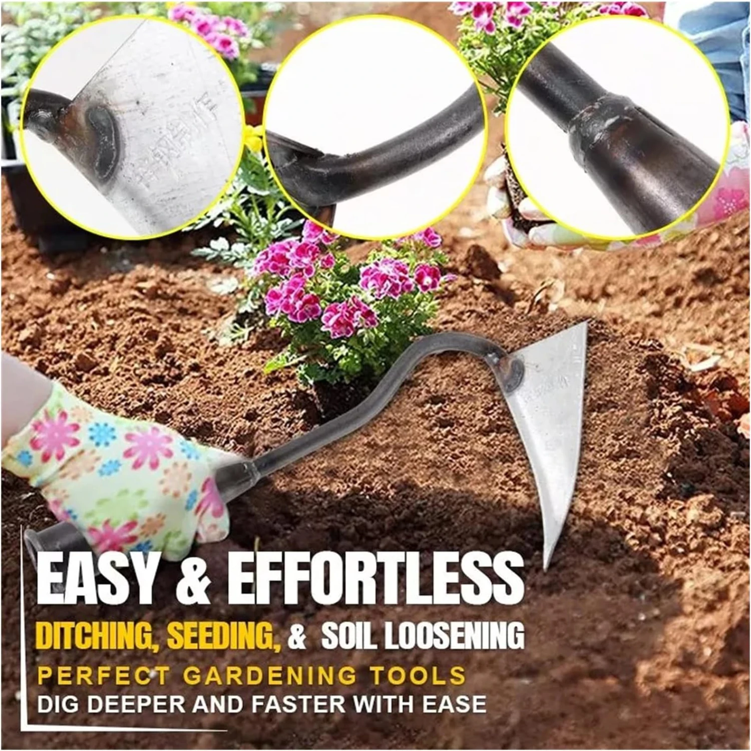 다재다능하고 내구성이 뛰어난 Triangle Plow Hoe를 사용하면 결과가 더 좋습니다.