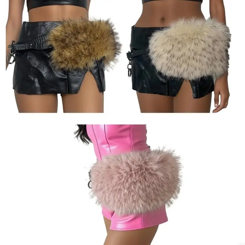 Y5JD ขนสัตว์ขนสัตว์ขนสัตว์ขนยาวเอวเข็มขัดแฟชั่นเอว cincher สำหรับผู้หญิงสวมใส่