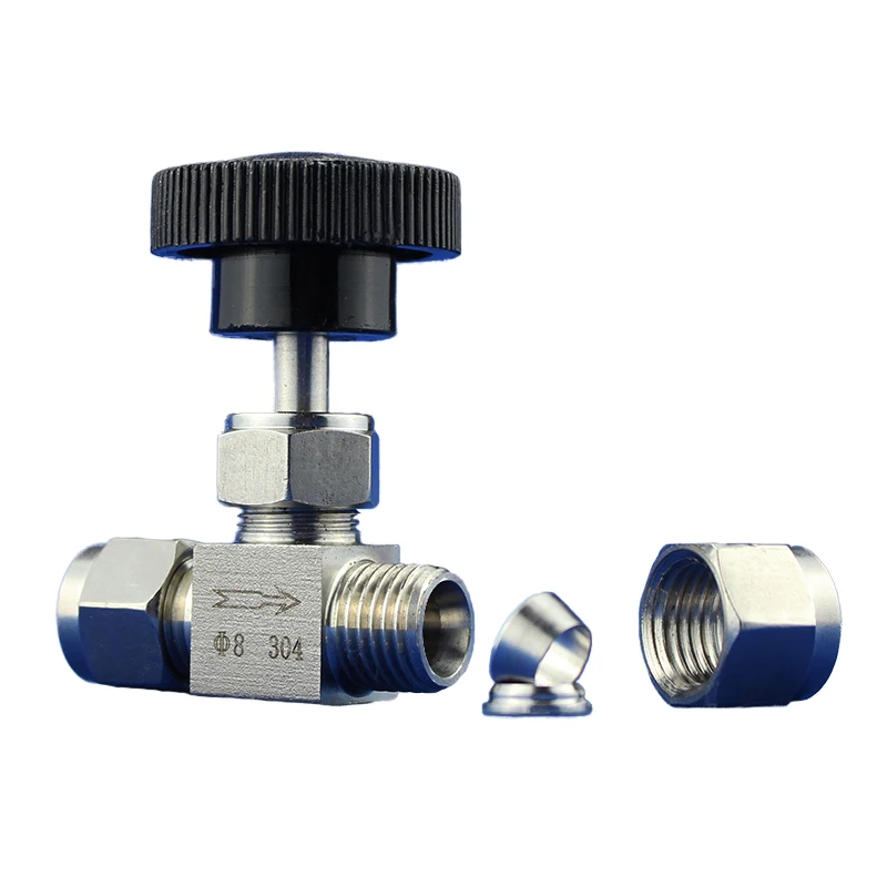 Stainless Steel High Pressure Double Ferrule Needle Valve 1/8