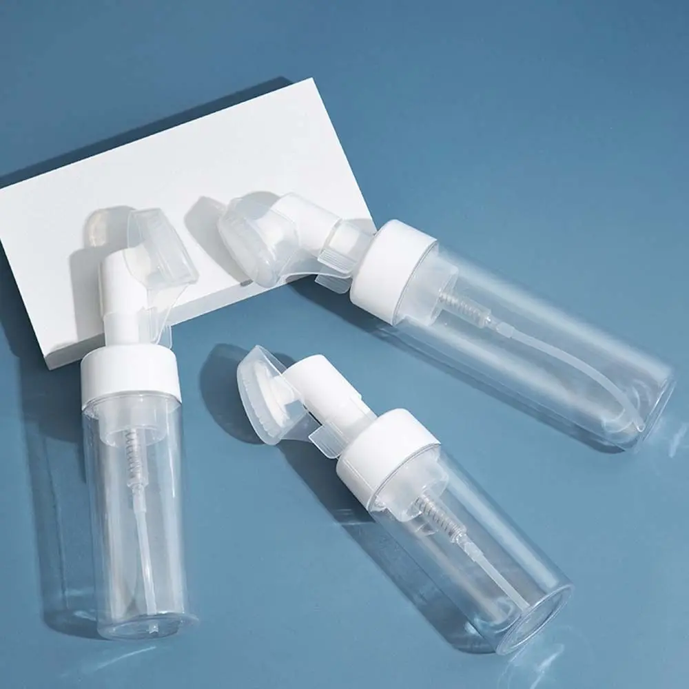 Bomba de espuma de plástico, sabonete, mousse, escova líquida, spray, garrafa de espuma, garrafas recarregáveis com escova de limpeza